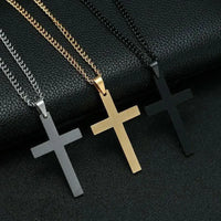 STEEL CROSS PENDANT