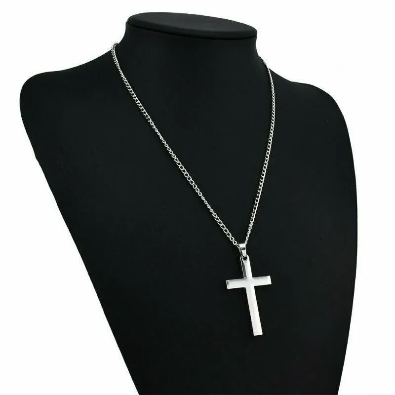 STEEL CROSS PENDANT