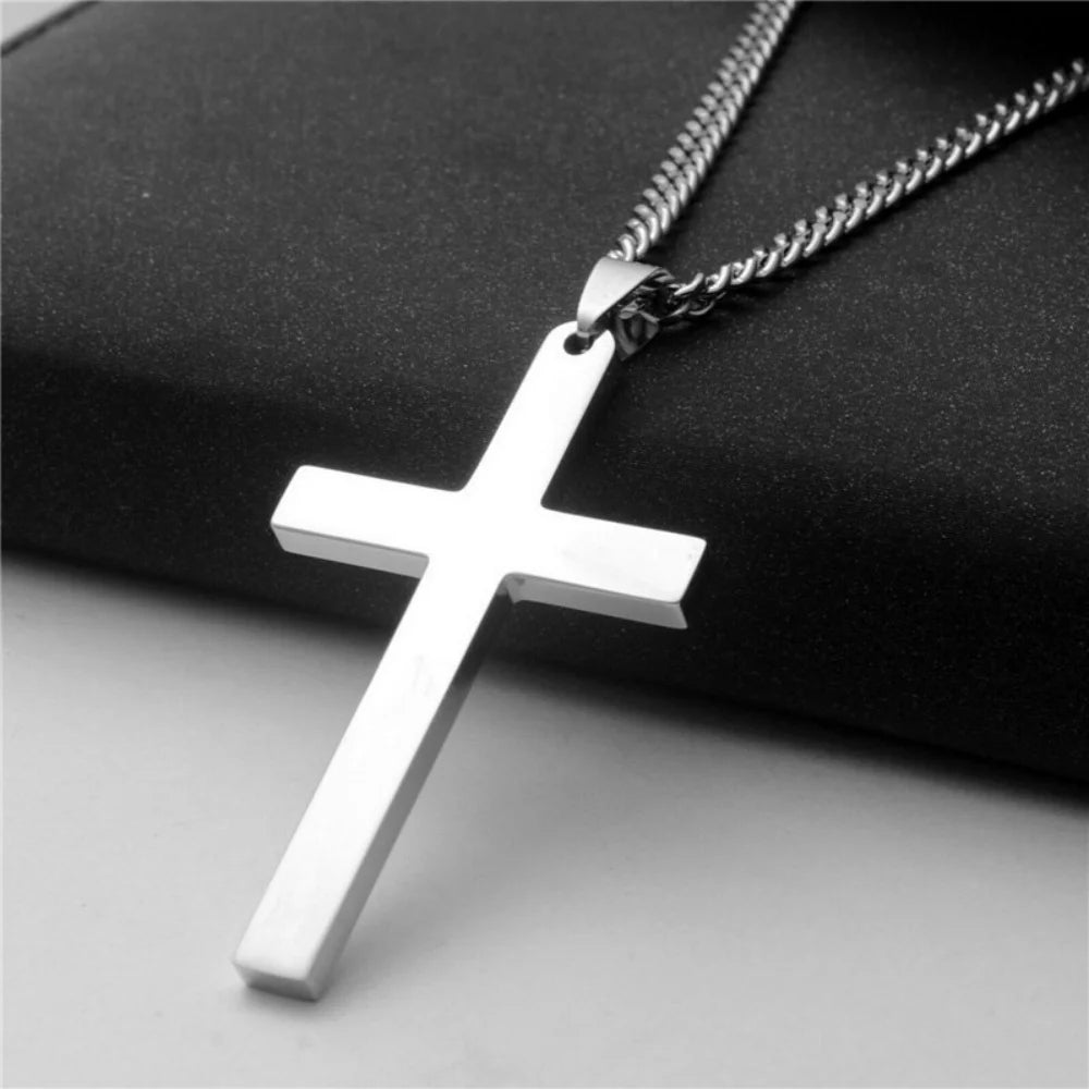 STEEL CROSS PENDANT